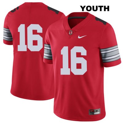 Youth NCAA Ohio State Buckeyes Keandre Jones #16 College Stitched 2018 Spring Game No Name Authentic Nike Red Football Jersey GU20A14NP